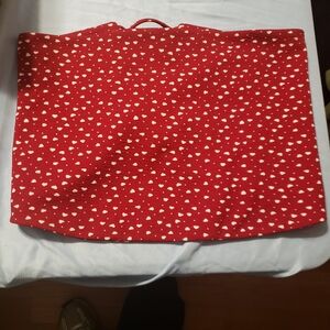 Red Heart Patterned Women's Skirt